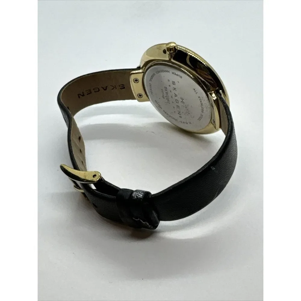 Skagen Ditte SKW2262 Women's Black Leather Analog Dial Quartz Wrist Watch JNA965